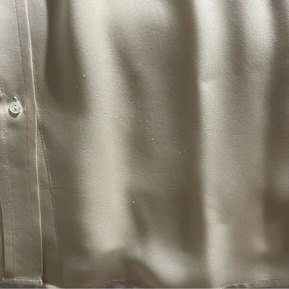 Vince Pleated Shirred Silk Top SMALL Cream Minimalist Old Money Capsule Wardrobe - Picture 12 of 12